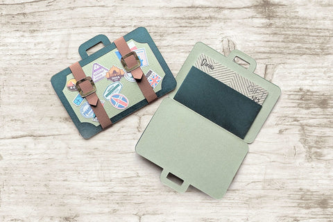 Suitcase Gift Card Holder SVG with PNG Travel Stickers SVG Risa Rocks It 