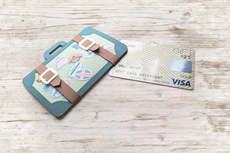 Suitcase Gift Card Holder SVG with PNG Travel Stickers So Fontsy