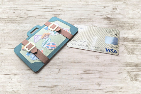 Suitcase Gift Card Holder SVG with PNG Travel Stickers SVG Risa Rocks It 