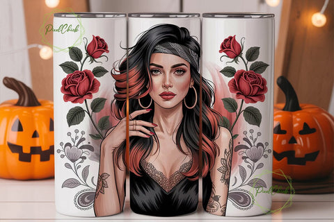 Sultry Woman Tumbler Wrap Sublimation PixelChick 
