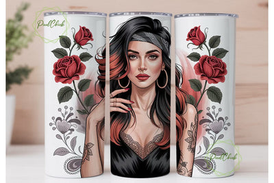 Sultry Woman Tumbler Wrap Sublimation PixelChick 