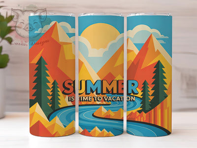 Summer Adventure 20oz Tumbler, Summer Vacation, Nature, Camping, 20oz Tumbler Wrap, PNG Sublimation Design, Gift For Travelers Sublimation Lara' s Designs 