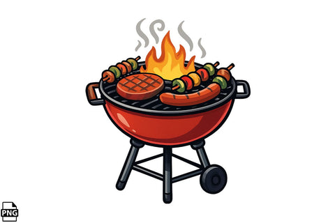 Summer Barbecue Grill PNG Clipart Bundle Printable File Sublimation Creativedesigntee 