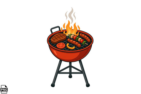 Summer Barbecue Grill PNG Clipart Bundle Printable File Sublimation Creativedesigntee 