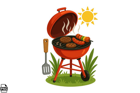 Summer Barbecue Grill PNG Clipart Bundle Printable File Sublimation Creativedesigntee 