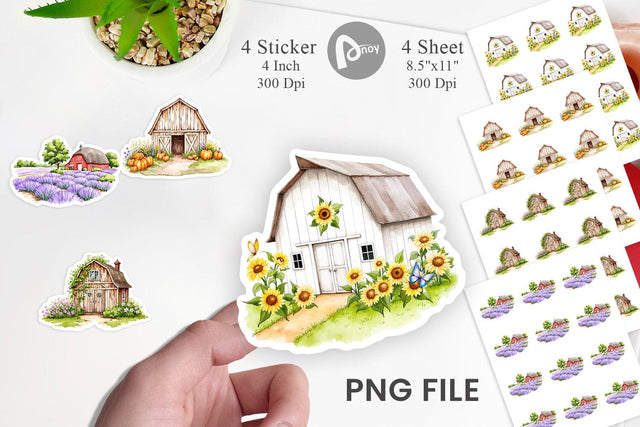Summer Barn Sticker Sublimation artnoy 