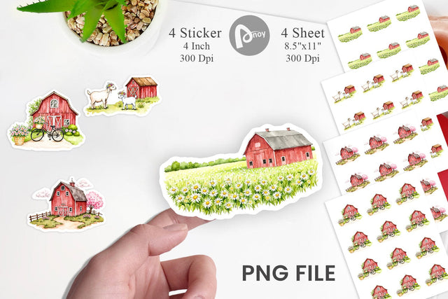 Summer Barn Sticker Sublimation artnoy 