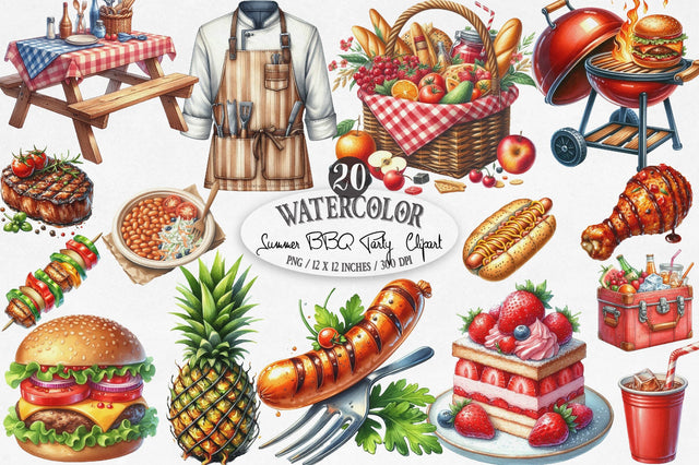 Summer BBQ Party Sublimation Clipart Sublimation SVGista 