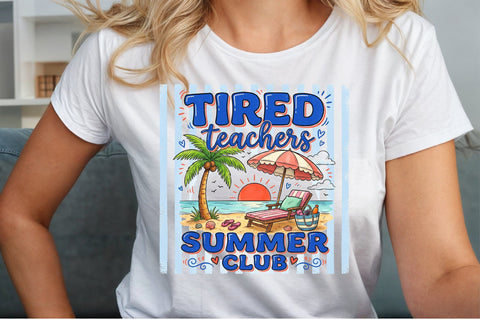 Summer Beach Chair Teacher PNG Sublimation designartist 