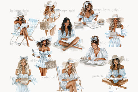 Summer Beach Clipart Collection | Planner Girl PNG SVG GlamArtZhanna 