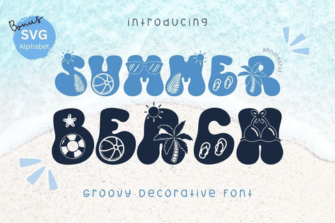 Summer Beach - Display Font Font AnningArts Design 