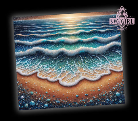 Summer Beach Lover Glitter Tumbler, Summer Tumbler Design, Glitter Tumbler, 20oz Sublimation Wrap, Tropical Drinkware, Beach Lover Gift, Vacation Tumbler Sublimation SvggirlplusArt 