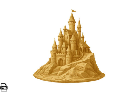 Summer Beach Sand Castle PNG Clipart Bundle Printable File Sublimation Creativedesigntee 
