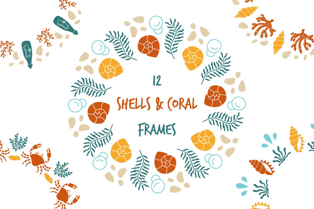 Summer Beach Seashell Wreaths Sublimation Rin Green 