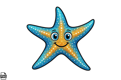 Summer Beach Starfish PNG Clipart Bundle Printable File Sublimation Creativedesigntee 