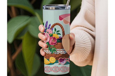 Summer Beach Vibes 20oz Tumbler Wrap Sublimation DesignSVG 