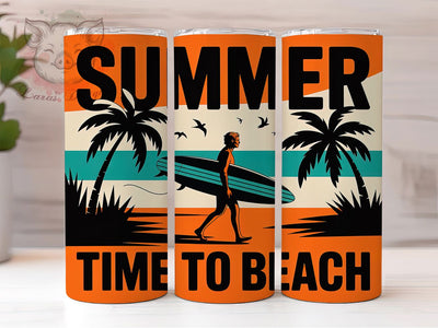 Summer Beach Vibes 20oz Tumbler Wrap, Summer Time To Beach Sublimation, Tropical Vacation PNG, 20oz Tumbler Wrap, Coastal Lifestyle Design, Ocean Holiday Sublimation, Seaside Tropical Wrap Sublimation Lara' s Designs 