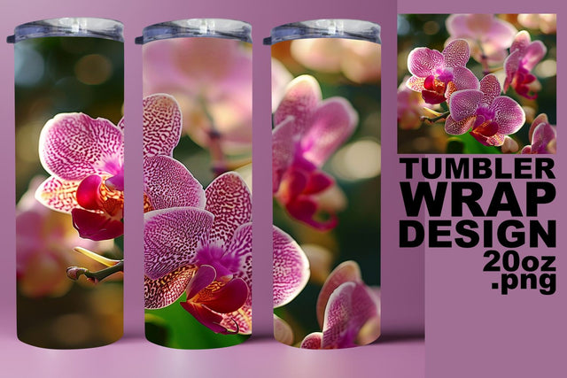 Summer Bloom Bliss Tumbler Wrap - Realistic Sublimation afrosvg 
