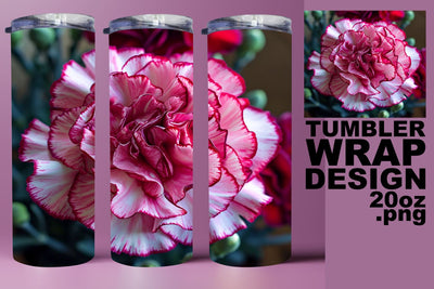 Summer Blooms 3D Tumbler Wrap - Sublimation 20oz Sublimation afrosvg 