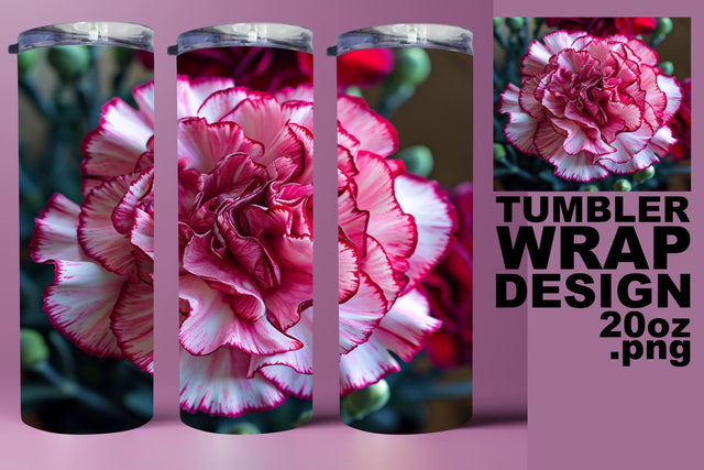 Summer Blooms 3D Tumbler Wrap - Sublimation 20oz Sublimation afrosvg 