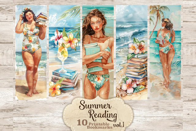 Summer Bookmarks | Bookworm Gift SVG GlamArtZhanna 