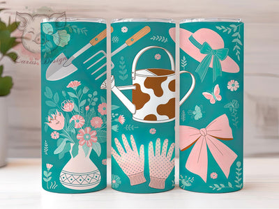 Summer Botanical Garden Tumbler, Summer Garden Tumbler, Stylish 20oz Wrap, Sublimation Design, Trendy Gift Idea, Rustic Gardening Wrap, Botanical Garden Tumbler Sublimation Lara' s Designs 