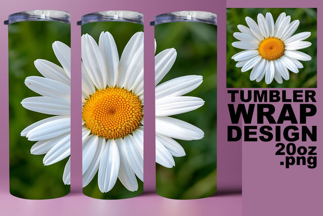Summer Bouquet Tumbler Design - Realistic Flowers Sublimation afrosvg 
