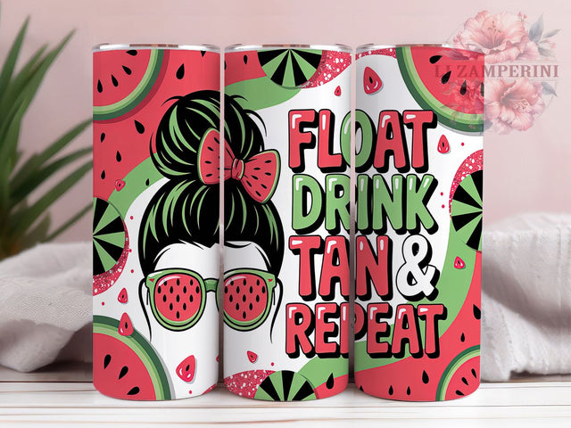 Summer Bun Messy Beach Vibes Tumbler, Float Drink Tan Wrap, 20oz Sublimation Design, Messy Bun Beach Cup, Pool Day Tumbler, Vacation Vibes Wrap, Cute Summer Girl Tumbler Sublimation Li Zamperini 