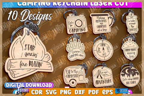 Summer & Camping Mega Bundle Laser Cut | Summer Welcome Signs | Camping Keychain | Summer Quotes SVG | Camping Signs | Surf | Summer Earrings SVG SVG The T Store Design 