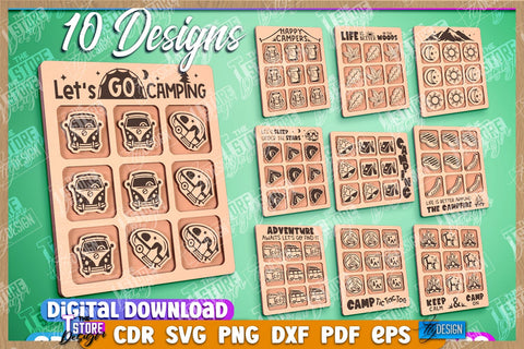 Summer & Camping Mega Bundle Laser Cut | Summer Welcome Signs | Camping Keychain | Summer Quotes SVG | Camping Signs | Surf | Summer Earrings SVG SVG The T Store Design 