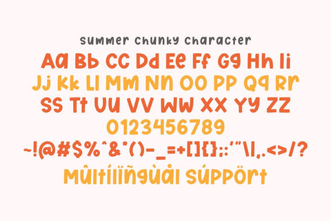 Summer Chunky - Fun Quirky Display Font Font Masyafi Studio 