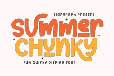 Summer Chunky - Fun Quirky Display Font Font Masyafi Studio 