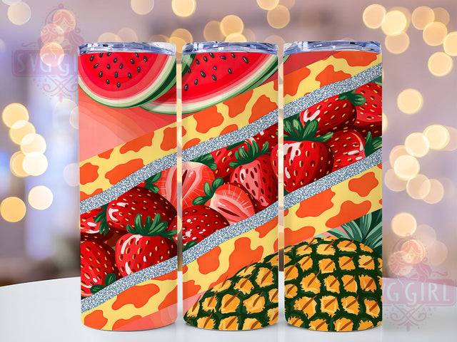 Summer Citrus & Tropical Fruit Tumbler, 20Oz Sublimation Wrap, Tumbler Sublimation Design, Fruit Drinkware Wrap, Summer Drinkware Design, Citrus Tumbler Sublimation, Tropical Fruit Cup Wrap Sublimation SvggirlplusArt 