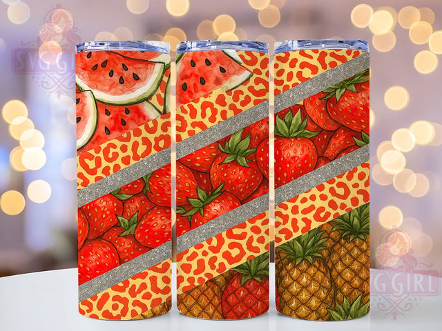 Summer Citrus & Tropical Fruit Tumbler, 20Oz Sublimation Wrap, Tumbler Sublimation Design, Fruit Drinkware Wrap, Summer Drinkware Design, Citrus Tumbler Sublimation, Tropical Fruit Cup Wrap Sublimation SvggirlplusArt 
