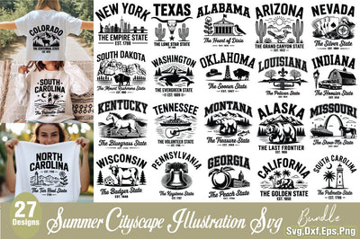 Summer Cityscape Illustration SVG SVG Angelina750 