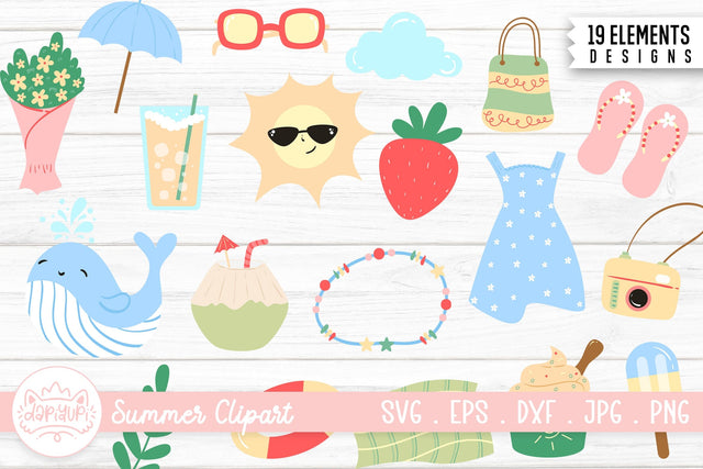 Summer Clipart Bundle SVG dapiyupi store 