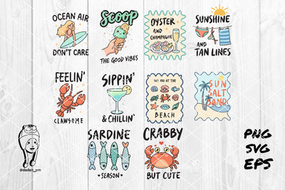 Summer Coastal SVG PNG Bundle SVG dadan_pm 