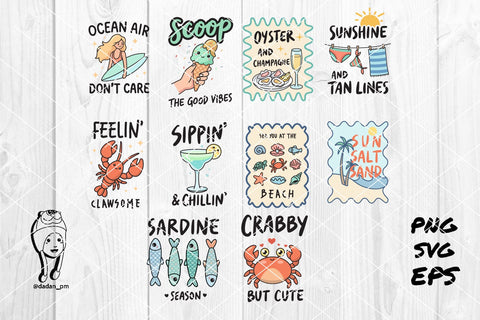 Summer Coastal SVG PNG Bundle SVG dadan_pm 