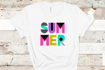 Summer Color Block Word PNG | VIP Extended Use License Sublimation So Fontsy VIP Design Shop
