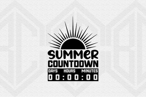 Summer Countdown SVG Summer Sun Clipart SVG BillahCrafts 