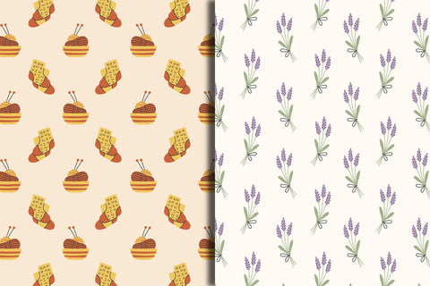 Summer Countryside Seamless Patterns Digital Pattern Rin Green 