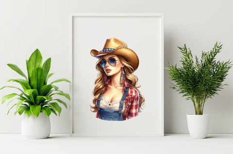 Summer Cowgirl Sublimation Clipart Bundle Sublimation SVGArt 