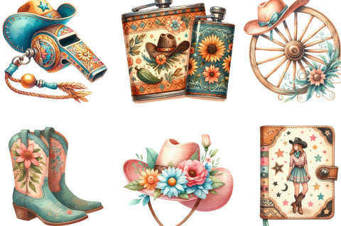 Summer Cowgirl Sublimation Clipart Sublimation SVGista 