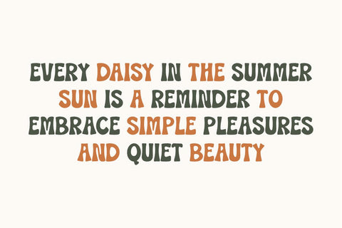Summer Daisy - Vintage Groovy Font Font Masyafi Studio 
