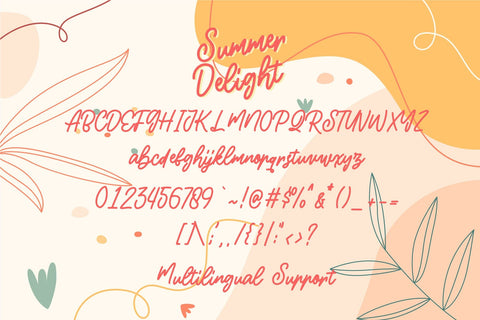 Summer Delight Font Dm Letter Studio 