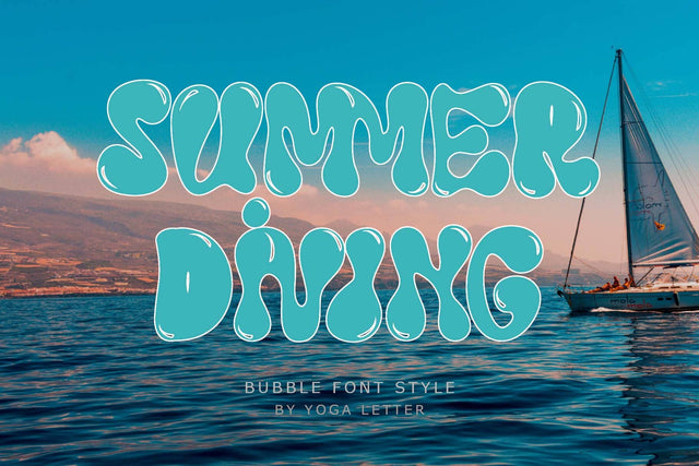 Summer Diving Font Prasetya Letter 