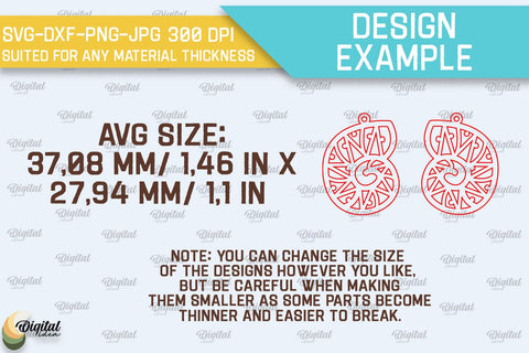 Summer Earrings Laser Cut Bundle. Wooden Summer Earrings SVG SVG Evgenyia Guschina 