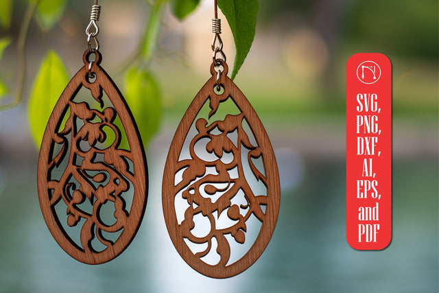 Summer Earrings Laser Cut SVG SVG MD JOYNAL ABDIN 