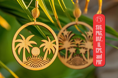 Summer Earrings Laser Cut SVG SVG MD JOYNAL ABDIN 