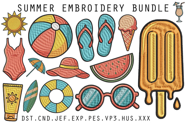 Summer Embroidery Design Bundle Embroidery/Applique DESIGNS designartist 